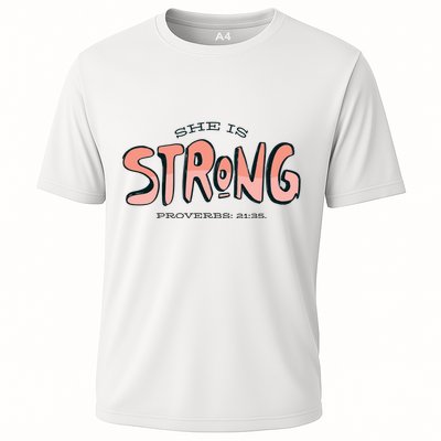She Is Strong Bible Verse Performance Shirt