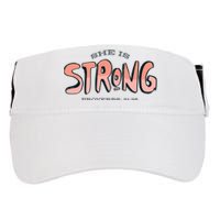 She Is Strong Bible Verse Adult Drive Performance Visor