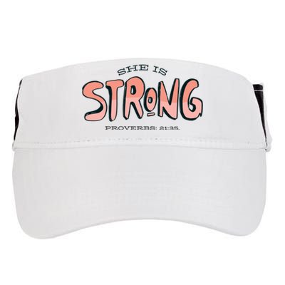 She Is Strong Bible Verse Adult Drive Performance Visor