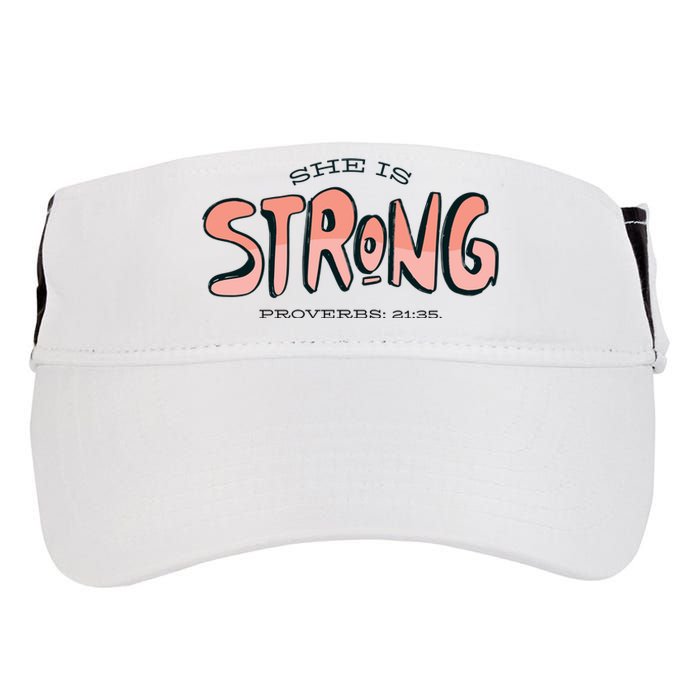 She Is Strong Bible Verse Adult Drive Performance Visor