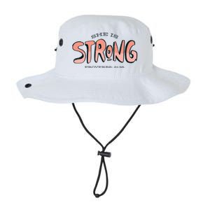 She Is Strong Bible Verse Legacy Cool Fit Booney Bucket Hat