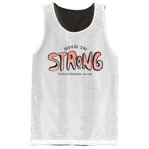 She Is Strong Bible Verse Mesh Reversible Basketball Jersey Tank