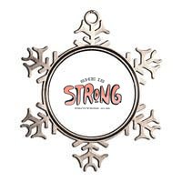 She Is Strong Bible Verse Metallic Star Ornament