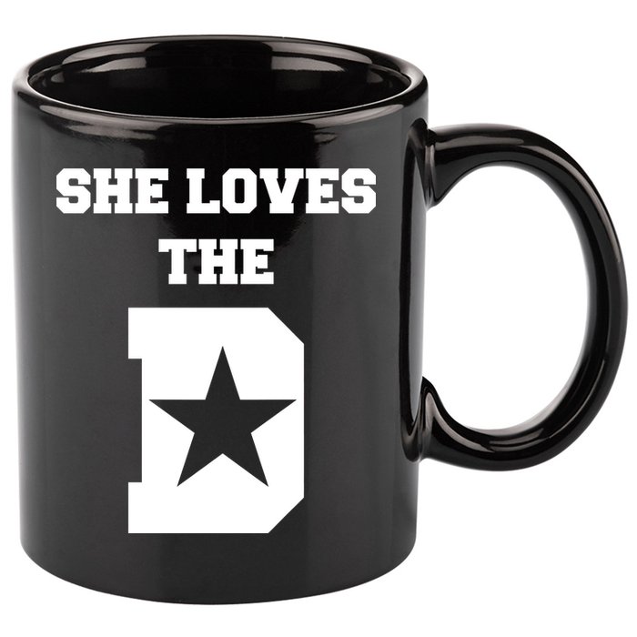 She Loves the D Dallas, Texas Pride 11oz C Handle Ceramic Mug