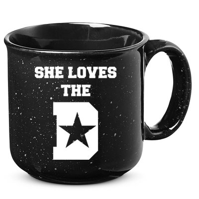 She Loves the D Dallas, Texas Pride 15oz Campfire Ceramic Mug
