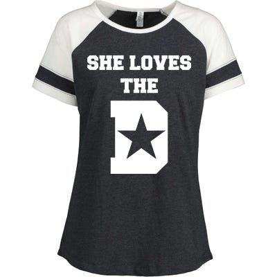 She Loves the D Dallas, Texas Pride Enza Ladies Jersey Colorblock Tee