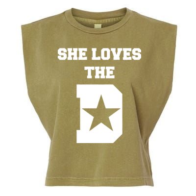 She Loves the D Dallas, Texas Pride Garment-Dyed Women's Muscle Tee