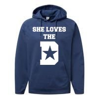 She Loves the D Dallas, Texas Pride Performance Fleece Hoodie