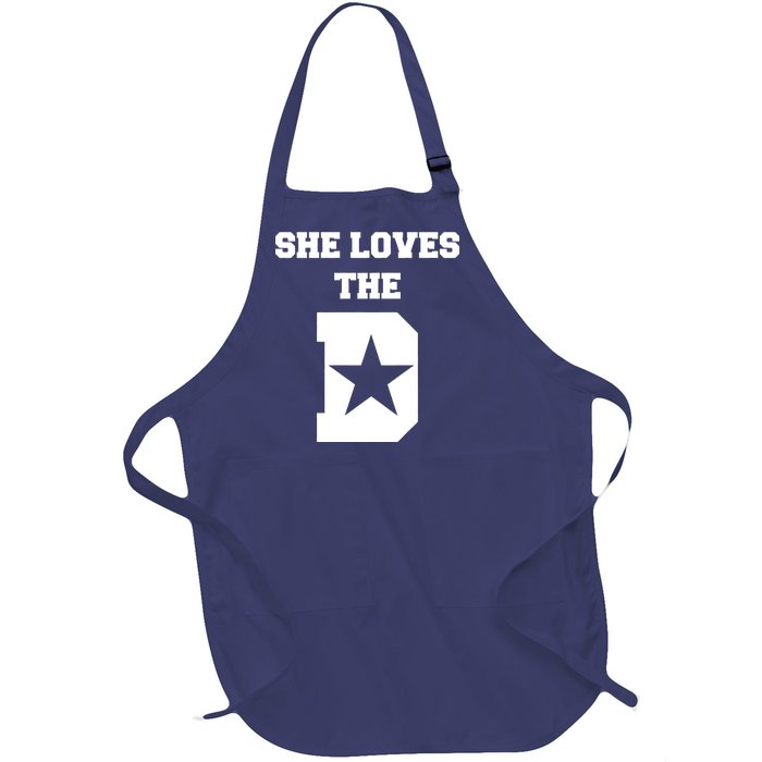 She Loves the D Dallas, Texas Pride Full-Length Apron With Pockets