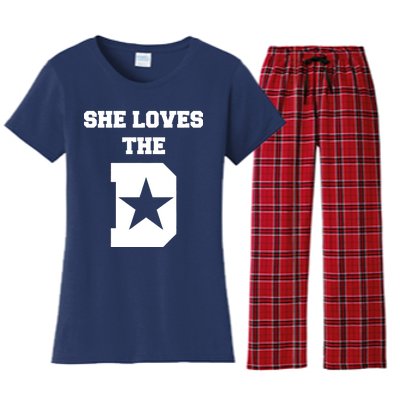 She Loves the D Dallas, Texas Pride Women's Flannel Pajama Set