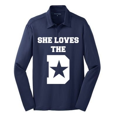 She Loves the D Dallas, Texas Pride Silk Touch Performance Long Sleeve Polo