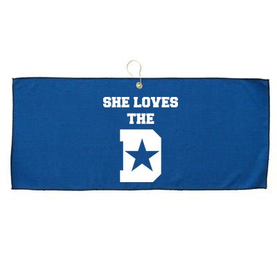 She Loves the D Dallas, Texas Pride Large Microfiber Waffle Golf Towel