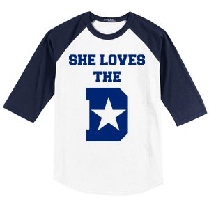 She Loves the D Dallas, Texas Pride Baseball Sleeve Shirt