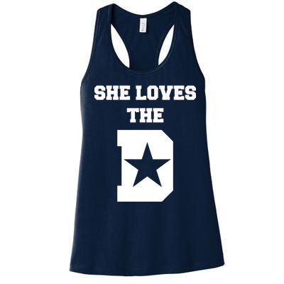 She Loves the D Dallas, Texas Pride Women's Racerback Tank