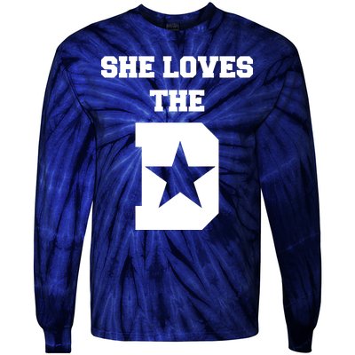 She Loves the D Dallas, Texas Pride Tie-Dye Long Sleeve Shirt