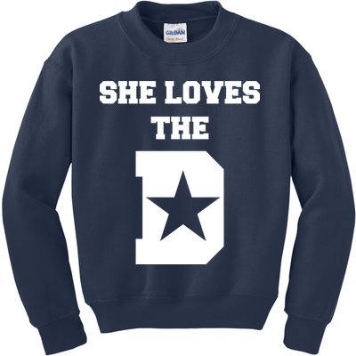 She Loves the D Dallas, Texas Pride Kids Sweatshirt