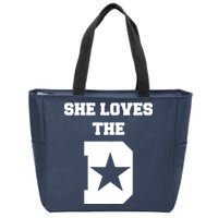 She Loves the D Dallas, Texas Pride Zip Tote Bag