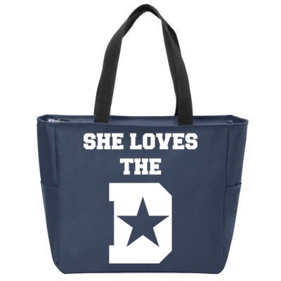 She Loves the D Dallas, Texas Pride Zip Tote Bag