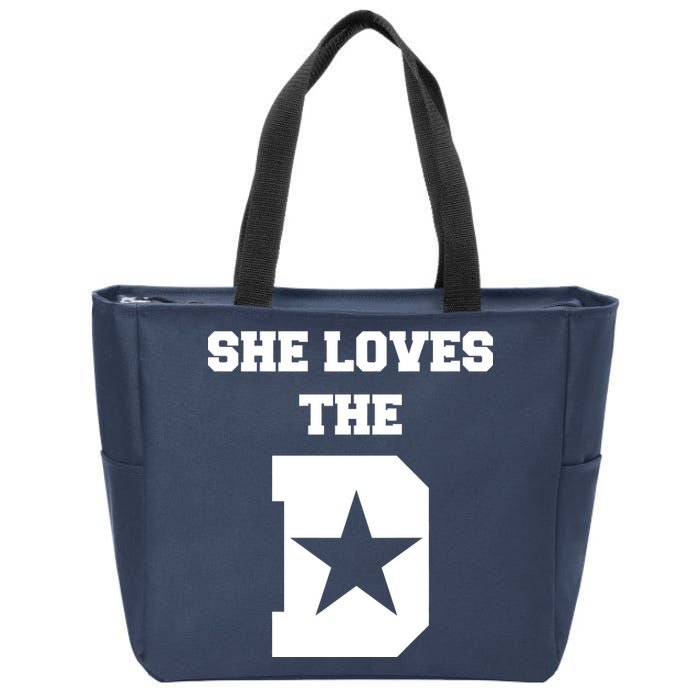 She Loves the D Dallas, Texas Pride Zip Tote Bag