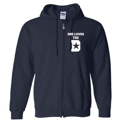 She Loves the D Dallas, Texas Pride Full Zip Hoodie