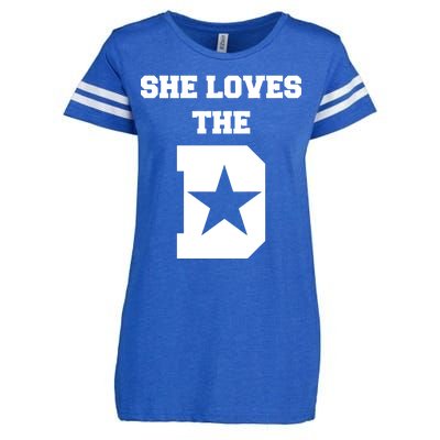 She Loves the D Dallas, Texas Pride Enza Ladies Jersey Football T-Shirt