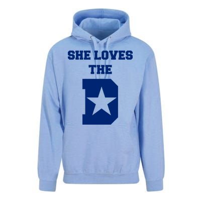 She Loves the D Dallas, Texas Pride Unisex Surf Hoodie