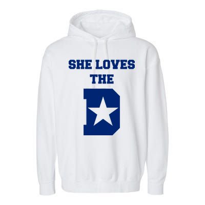 She Loves the D Dallas, Texas Pride Garment-Dyed Fleece Hoodie