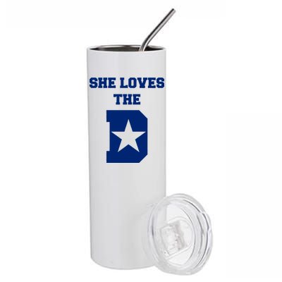 She Loves the D Dallas, Texas Pride Stainless Steel Tumbler