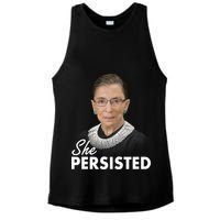 She Persisted RBG Ruth Bader Ginsburg Ladies PosiCharge Tri-Blend Wicking Tank