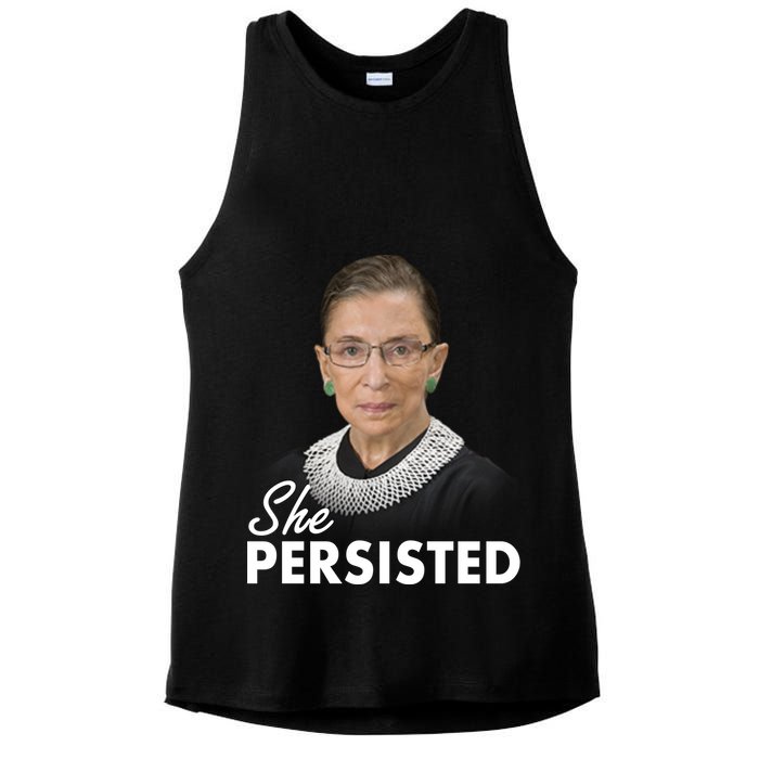She Persisted RBG Ruth Bader Ginsburg Ladies PosiCharge Tri-Blend Wicking Tank