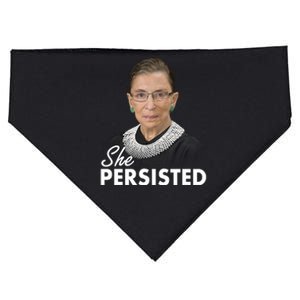 She Persisted RBG Ruth Bader Ginsburg USA-Made Doggie Bandana