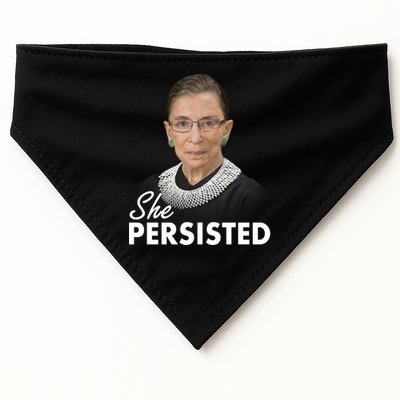 She Persisted RBG Ruth Bader Ginsburg USA-Made Doggie Bandana