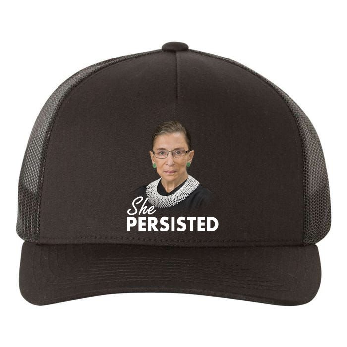 She Persisted RBG Ruth Bader Ginsburg Yupoong Adult 5-Panel Trucker Hat