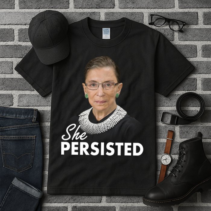 She Persisted RBG Ruth Bader Ginsburg Tall T-Shirt