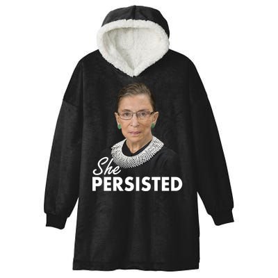 She Persisted RBG Ruth Bader Ginsburg Hooded Wearable Blanket