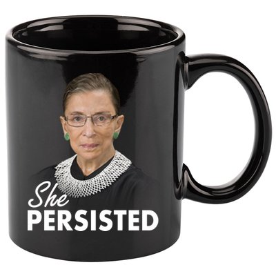 She Persisted RBG Ruth Bader Ginsburg 11oz C Handle Ceramic Mug