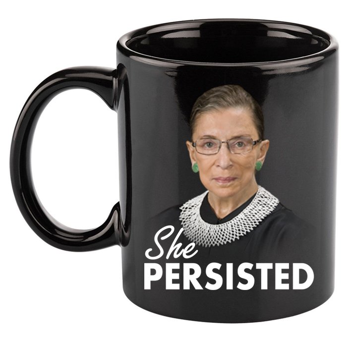 She Persisted RBG Ruth Bader Ginsburg 11oz C Handle Ceramic Mug