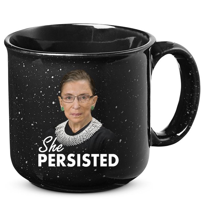 She Persisted RBG Ruth Bader Ginsburg 15oz Campfire Ceramic Mug