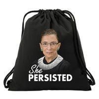 She Persisted RBG Ruth Bader Ginsburg Drawstring Bag