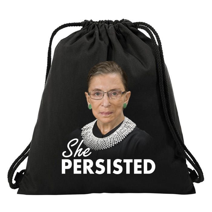 She Persisted RBG Ruth Bader Ginsburg Drawstring Bag