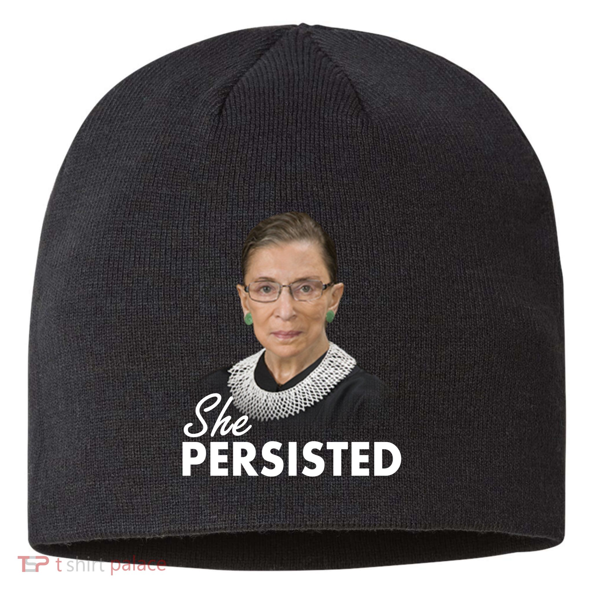 She Persisted RBG Ruth Bader Ginsburg Sustainable Beanie