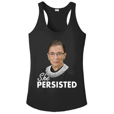 She Persisted RBG Ruth Bader Ginsburg Ladies PosiCharge Competitor Racerback Tank