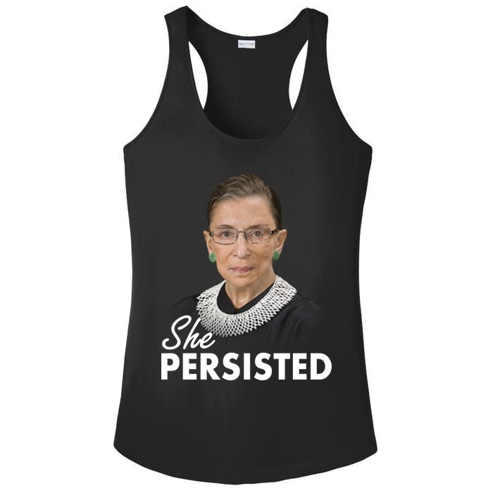 She Persisted RBG Ruth Bader Ginsburg Ladies PosiCharge Competitor Racerback Tank