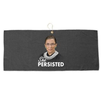 She Persisted RBG Ruth Bader Ginsburg Large Microfiber Waffle Golf Towel