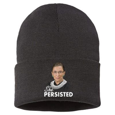 She Persisted RBG Ruth Bader Ginsburg Sustainable Knit Beanie