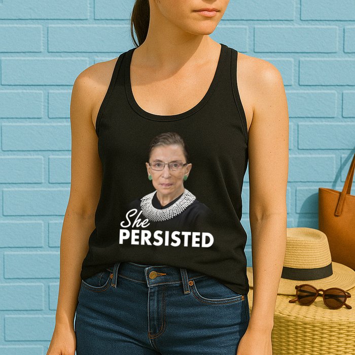 She Persisted RBG Ruth Bader Ginsburg Womens Tank Top