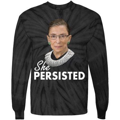 She Persisted RBG Ruth Bader Ginsburg Tie-Dye Long Sleeve Shirt