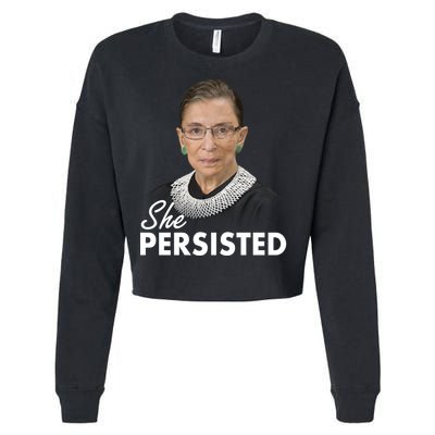 She Persisted RBG Ruth Bader Ginsburg Cropped Pullover Crew