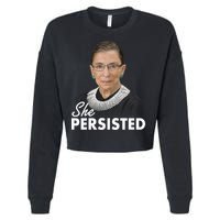 She Persisted RBG Ruth Bader Ginsburg Cropped Pullover Crew