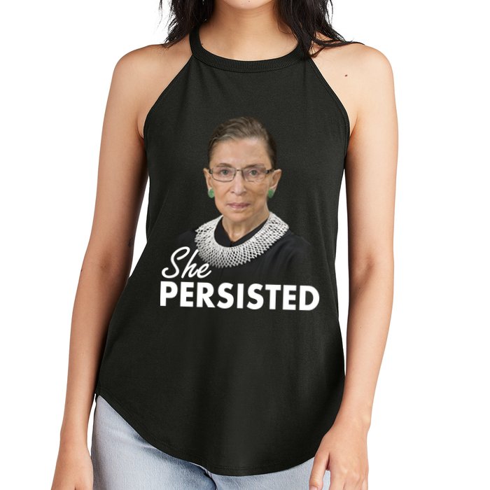 She Persisted RBG Ruth Bader Ginsburg Women's Perfect Tri Rocker Tank